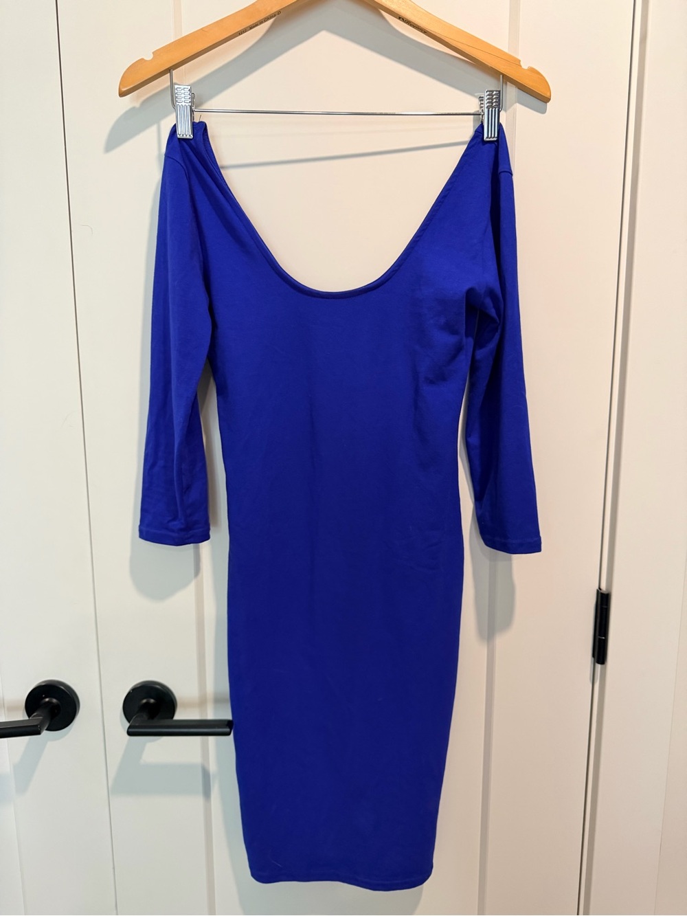 Women's Royal Blue Scoop Back Bodycon Dress